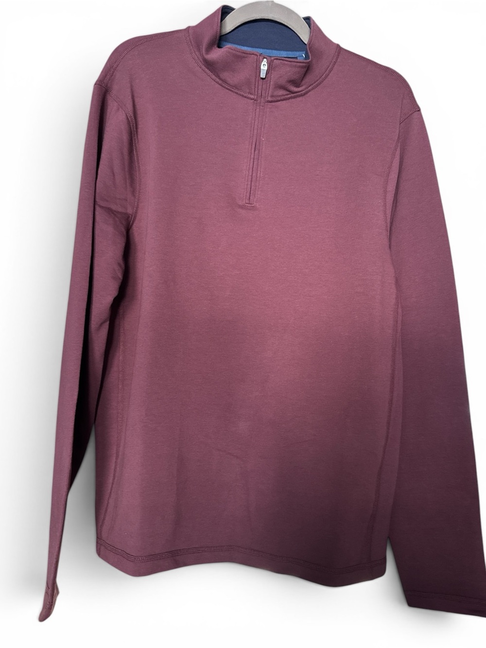 J.Crew Performance Half Zip Pullover Medium Burgundy Stretch Sweatshirt NWT mens